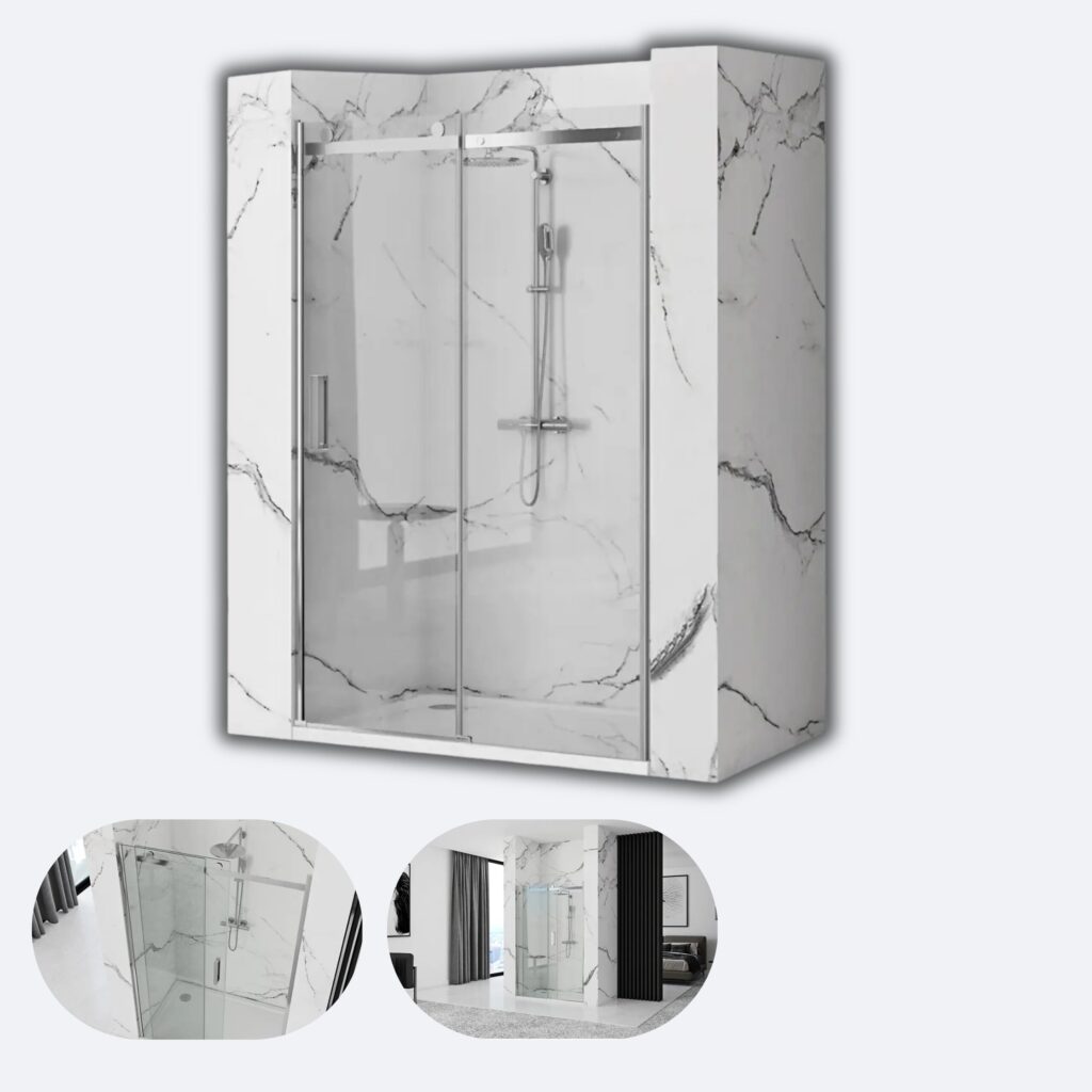 Rea drzwi prysznicowe nixon-2 chrom 120 l rea-k5002