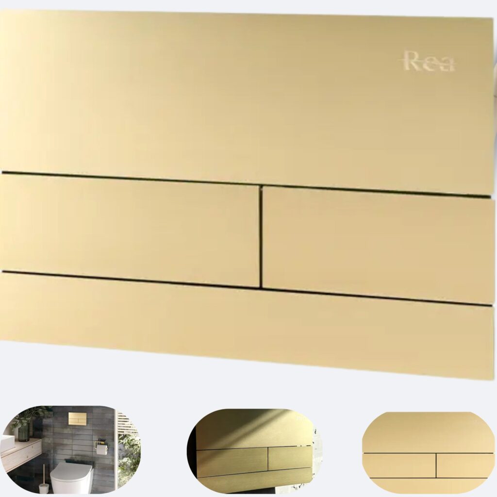 Rea przycisk do stelaża podtynkowego t steel brush gold rea-e0055