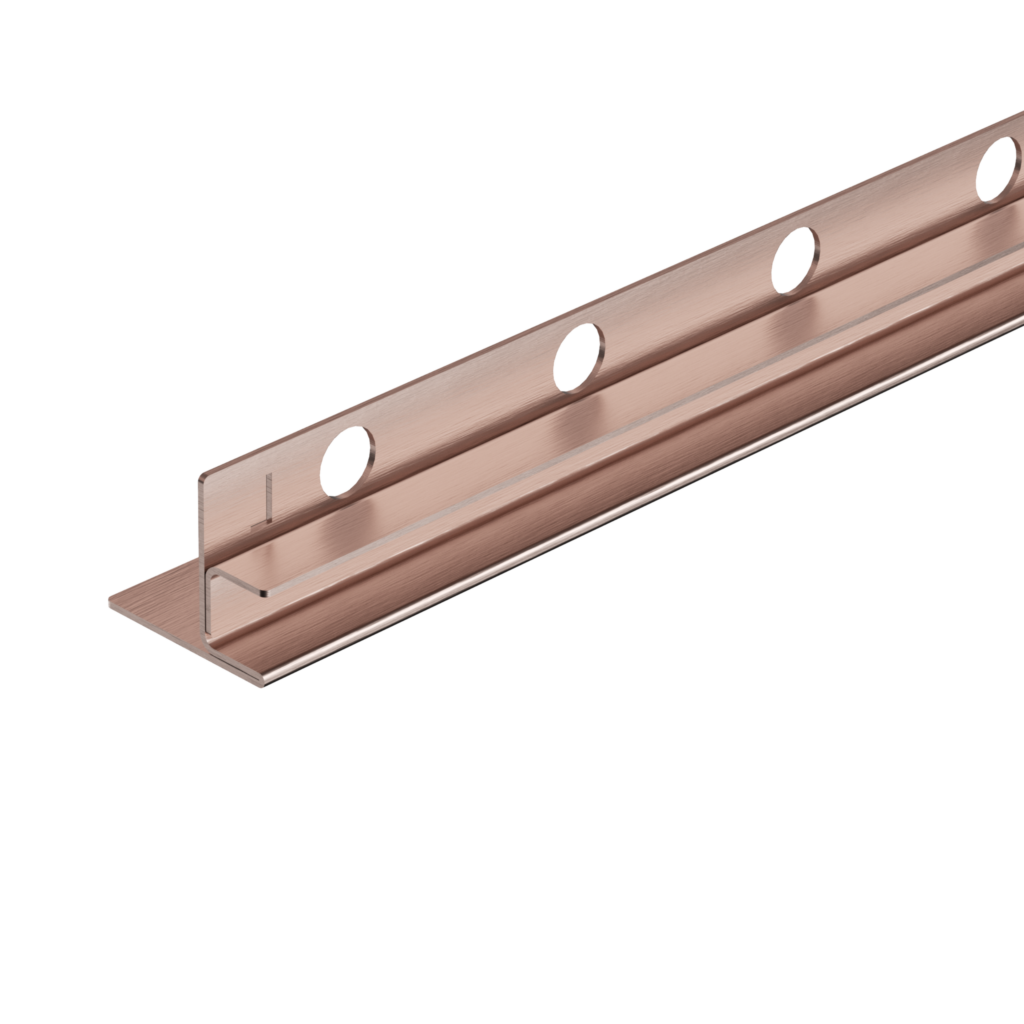 BALNEO Listwa spadkowa do szkła lewa 170 cm miedziana D0101040202-2