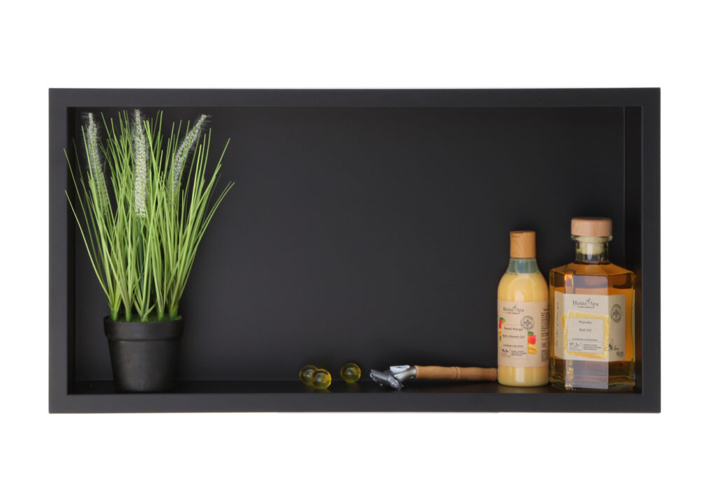 BALNEO WALL-BOX ONE Black – Półka pojedyncza czarna 60x30x7 cm 5903943983278