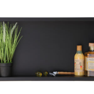 BALNEO WALL-BOX ONE Black – Półka pojedyncza czarna 60x30x7 cm 5903943983278