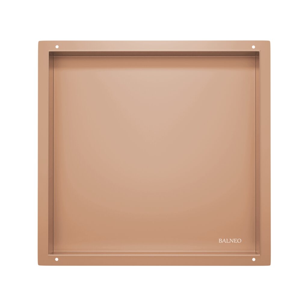 BALNEO WALL-BOX NO RIM – Półka wnękowa bezramkowa COPPER miedziana 30x30x10 cm 5905591098724