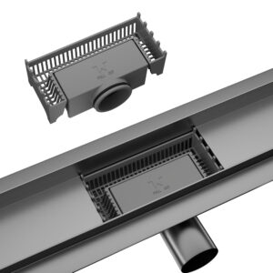 BALNEO Odpływ liniowy Duplex Next dwustronny Gun Metal 80 cm