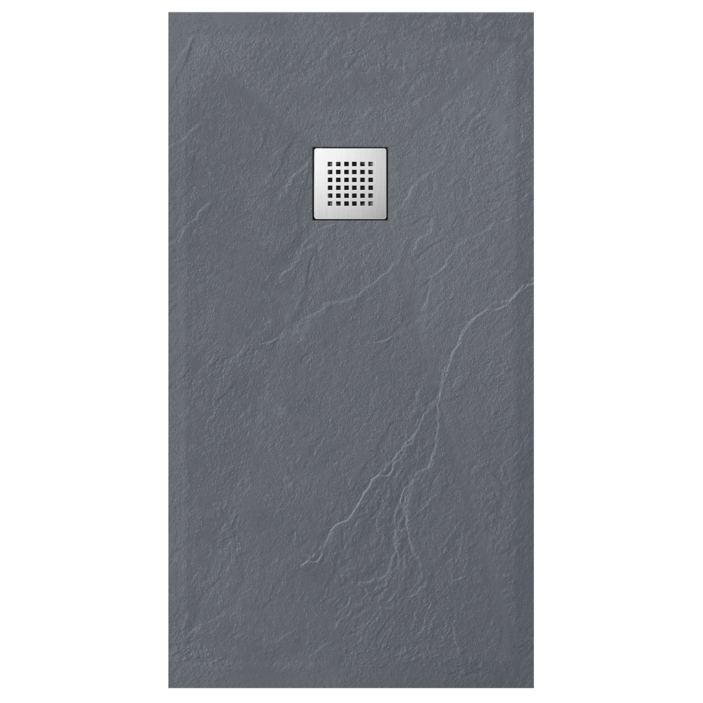 BALNEO Stone Tray – Brodzik kompozytowy „F” Ciemnoszary 90x110x2,5 STFDG9011025