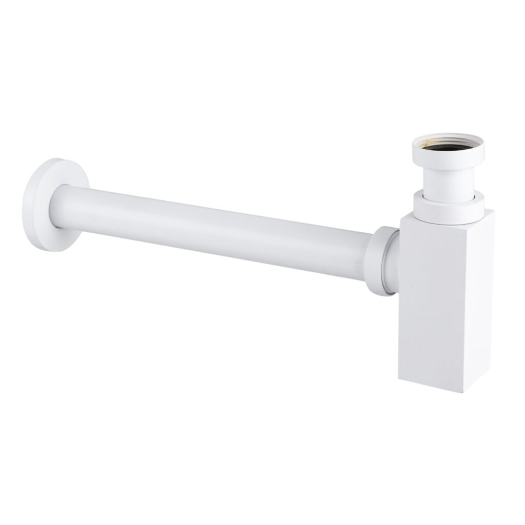 BALNEO Syfon umywalkowy mosiężny kwadratowy White E0201050210-1