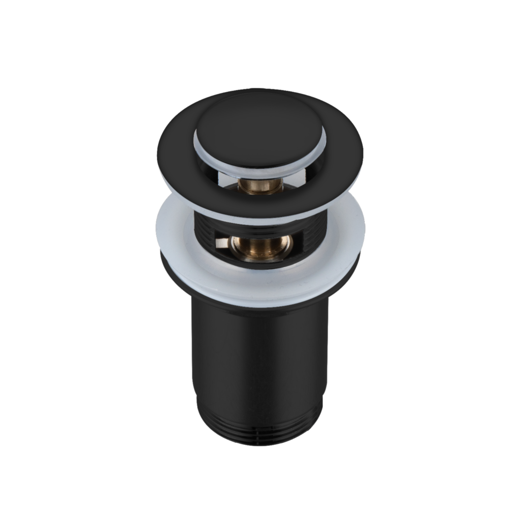 BALNEO Korek umywalkowy mosiężny Klik Klak E z przelewem Czarny E0101020101-4