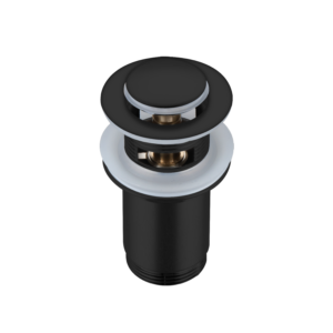 BALNEO Korek umywalkowy mosiężny Klik Klak E z przelewem Czarny E0101020101-4