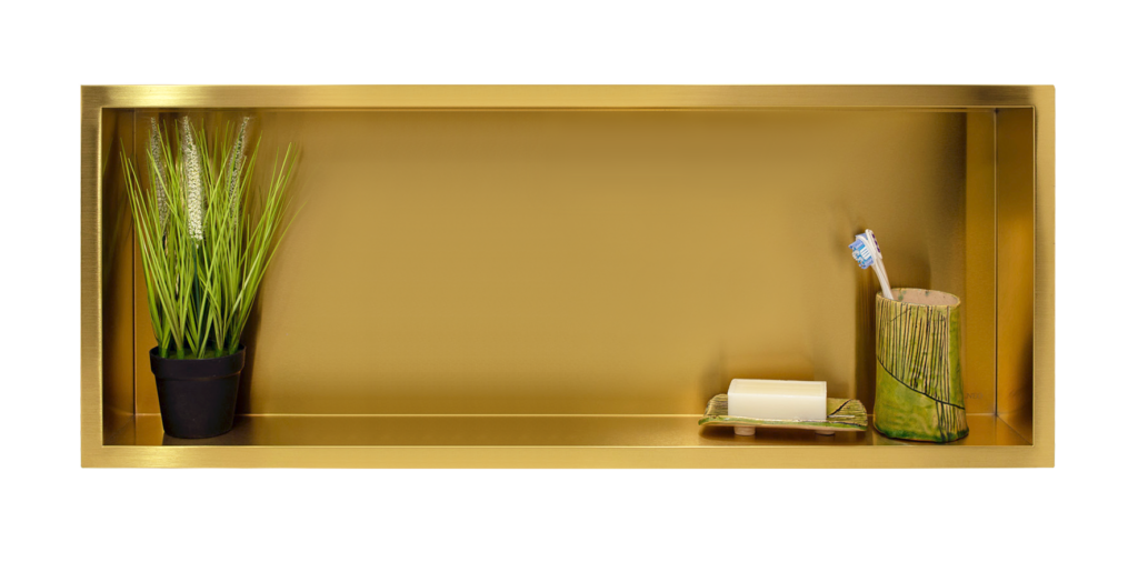BALNEO WALL-BOX ONE Gold / Brass – Półka pojedyncza złota 90x30x10 cm 5903943983575