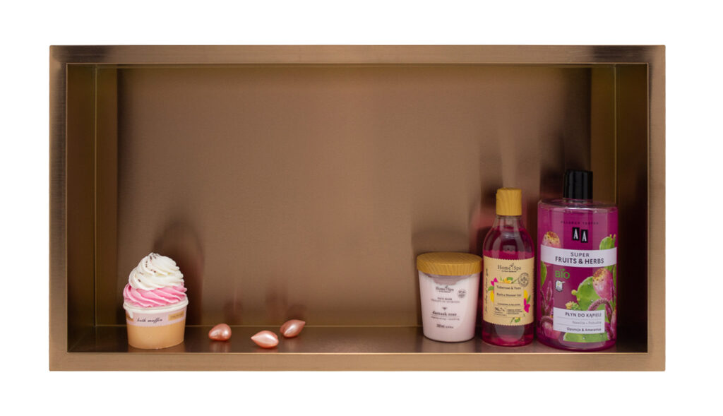 BALNEO WALL-BOX ONE Copper – Półka pojedyncza miedziana 60x30x7 cm 5903943983483