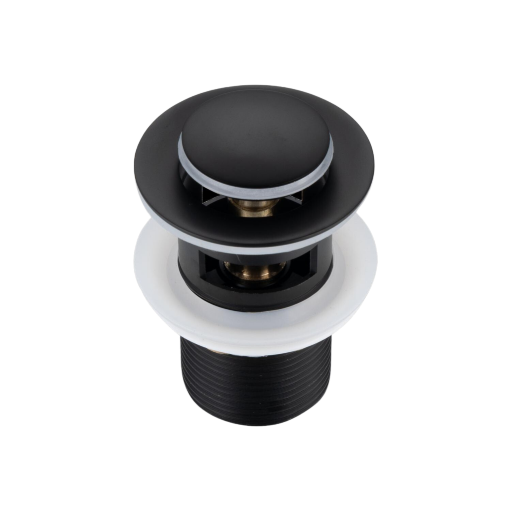 BALNEO Korek umywalkowy mosiężny Klik Klak B z przelewem Czarny E0101020101-2