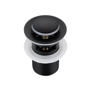 BALNEO Korek umywalkowy mosiężny Klik Klak B z przelewem Czarny E0101020101-2