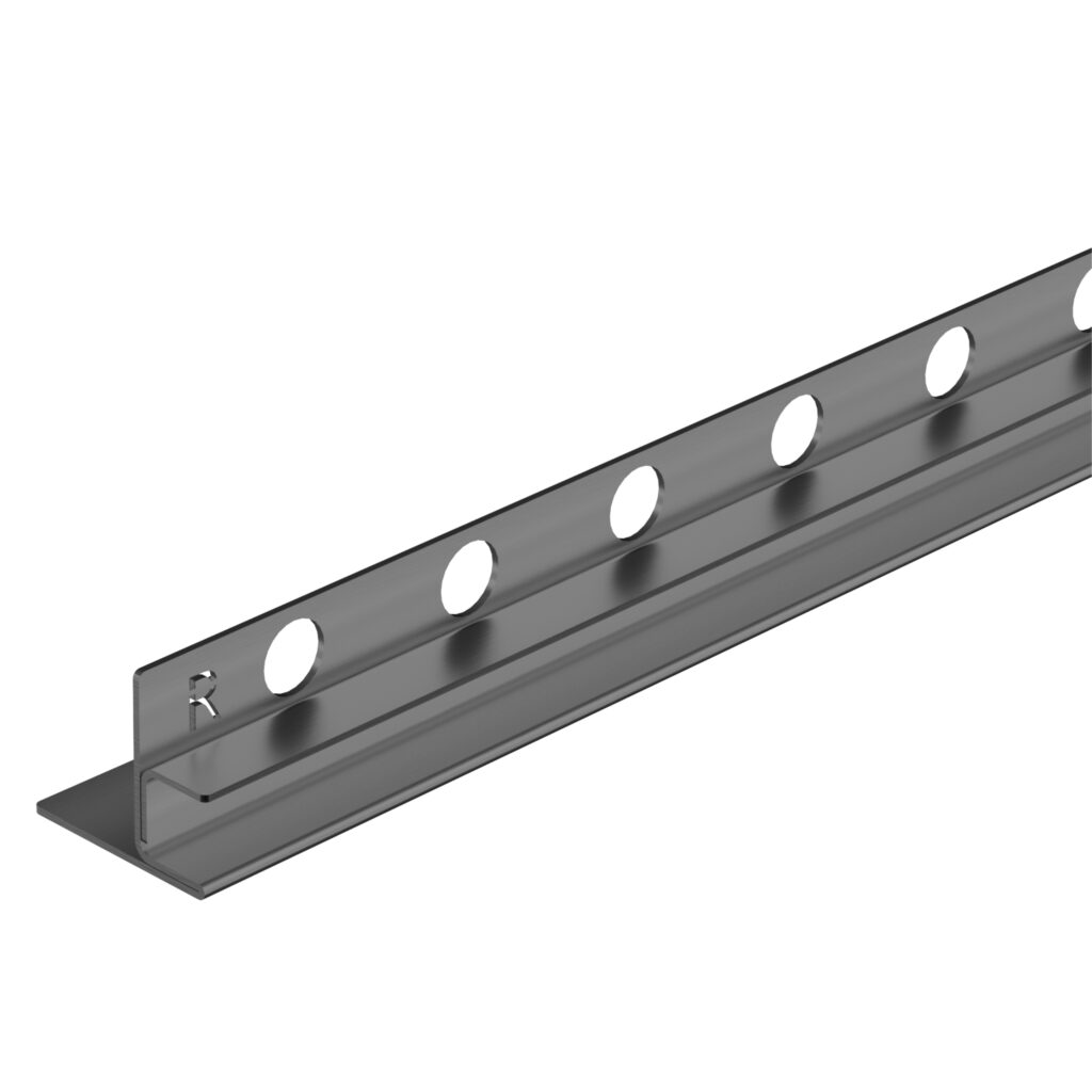 BALNEO Listwa spadkowa do szkła prawa 120 cm Gun Metal D0101050102-1