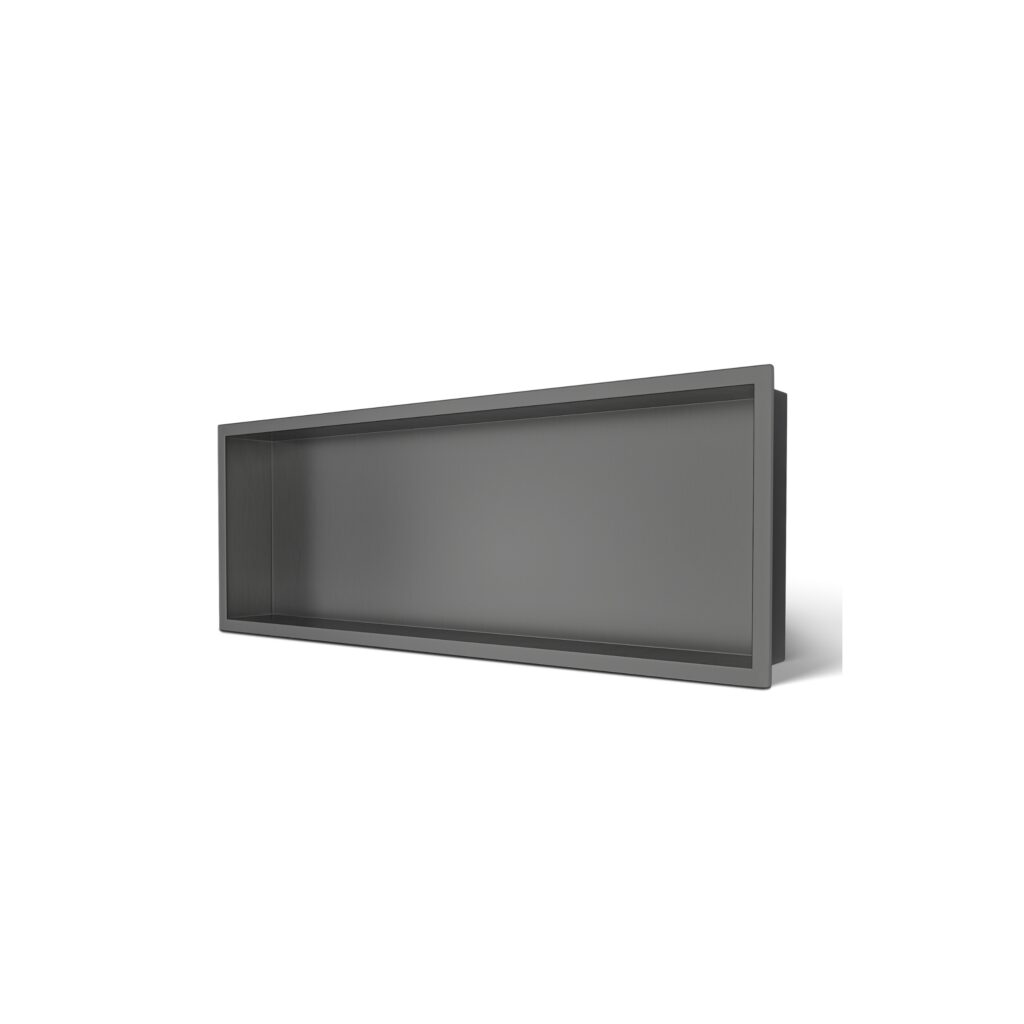 BALNEO WALL-BOX ONE Gun Metal Półka wnękowa ze stali nierdzewnej 45x20x10 cm 5906792482268