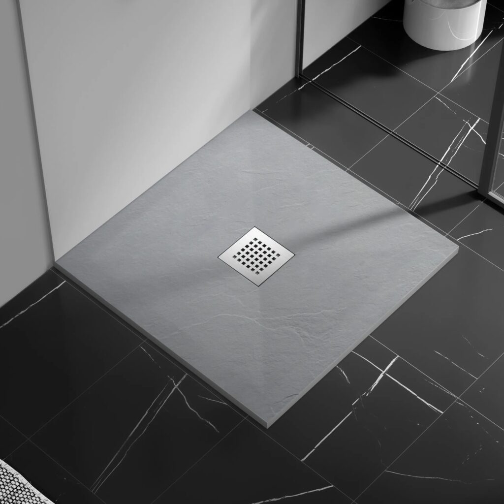 BALNEO Stone Tray – Brodzik kompozytowy „F” jasnoszary 80x80x2,5 C0201011010