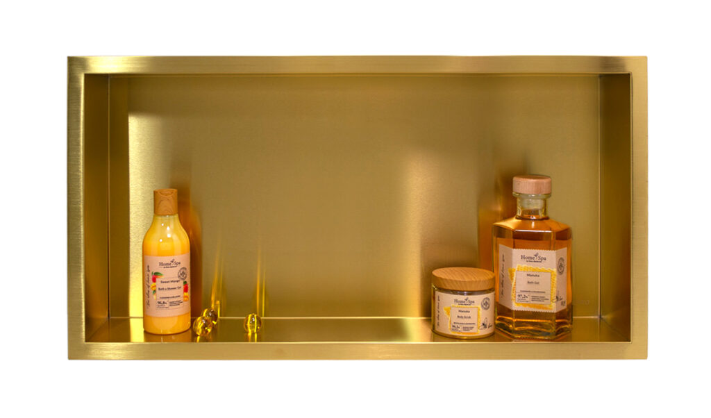 BALNEO WALL-BOX ONE Gold / Brass – Półka pojedyncza złota 60x30x10 cm 5903943983551