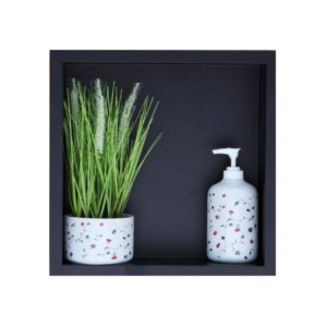 BALNEO WALL-BOX ONE Black – Półka łazienkowa pojedyncza czarna 30x30x10 cm 5903943983261