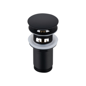 BALNEO Korek umywalkowy mosiężny Klik Klak C z przelewem Czarny E0101020101-3