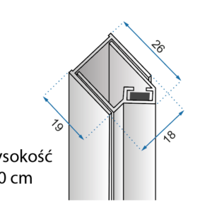 REA LISTWA MAGNETYCZNA HUGO BROWN/BRUSH COPPER REA-K6752