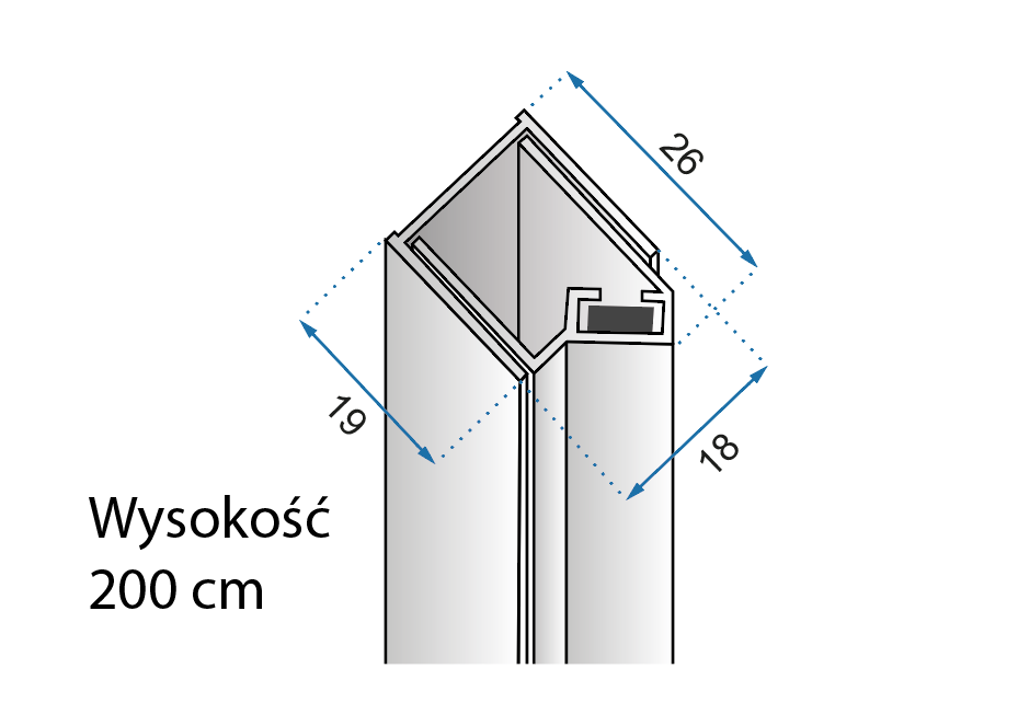 REA LISTWA MAGNETYCZNA HUGO BROWN/BRUSH COPPER REA-K6752