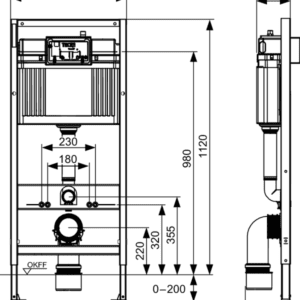 Tece Stelaż Podtynkowy Base 1120mm