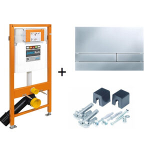 JOMO/WERIT STELAŻ JOMO-Tech WC H=1120 + wsporniki +przycisk chrom mat EXCLUSIVE 2.0, zabudowa lekka JOM/103-000000008