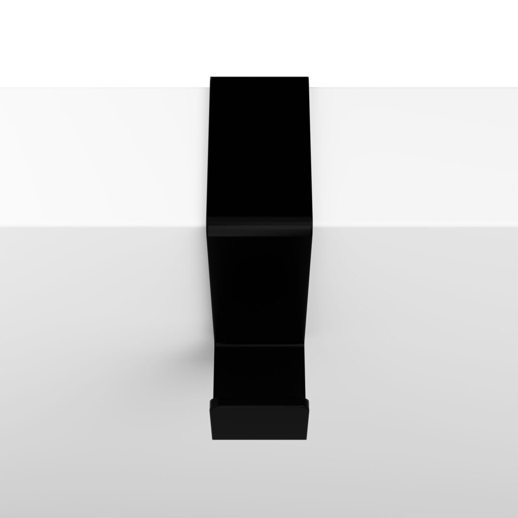 Metaliczny Pluton MOKO haczyk łazienkowy na ręczniki na kaloryfer pojedynczy czarny 5903314360042