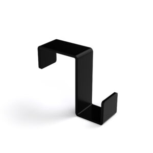 Metaliczny Pluton MOKO haczyk łazienkowy na ręczniki na kaloryfer pojedynczy czarny 5903314360042