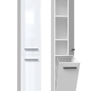 Słupek łazienkowy Nel IV BIAŁY POŁYSK