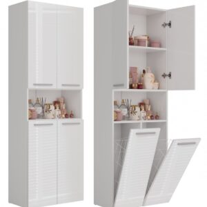 Słupek łazienkowy Nel 2K/DK BIAŁY POŁYSK