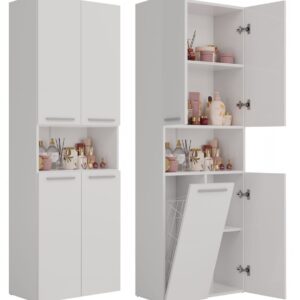 Słupek łazienkowy Nel 1K/DK BIAŁY