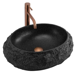 REA Umywalka nablatowa Rea Mika Black REA-U4333