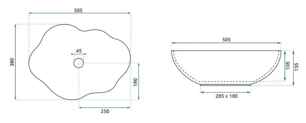 REA Umywalka nablatowa Rea Pearl Saturn REA-U0618