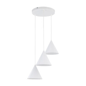 CONO WHITE LAMPA WISZĄCA 3 KOŁO