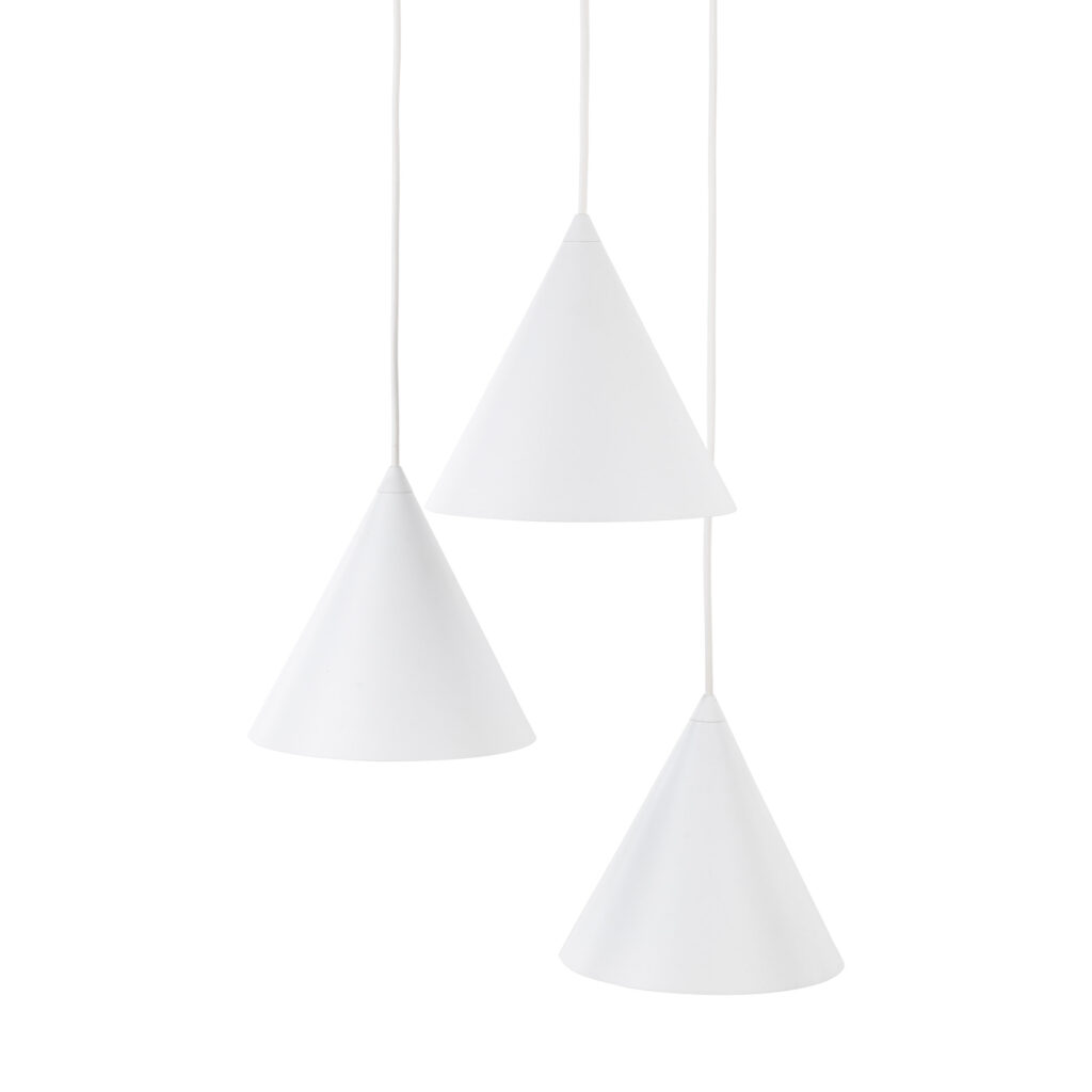 CONO WHITE LAMPA WISZĄCA 3 KOŁO
