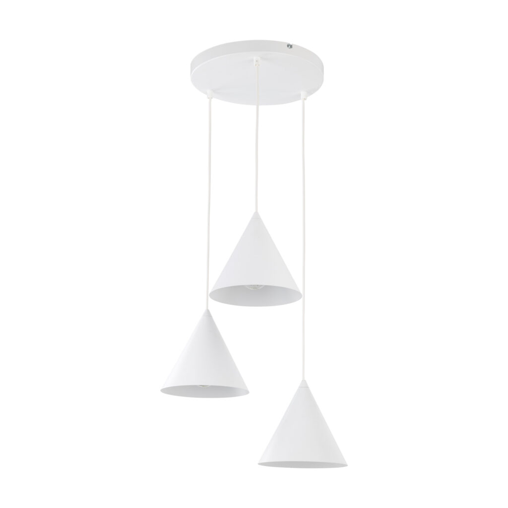CONO WHITE LAMPA WISZĄCA 3 KOŁO