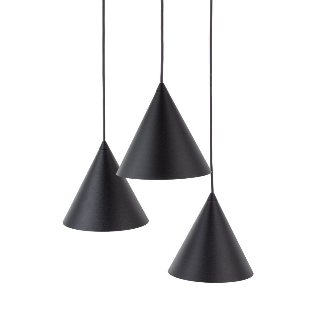 CONO BLACK LAMPA WISZĄCA 3 KOŁO S