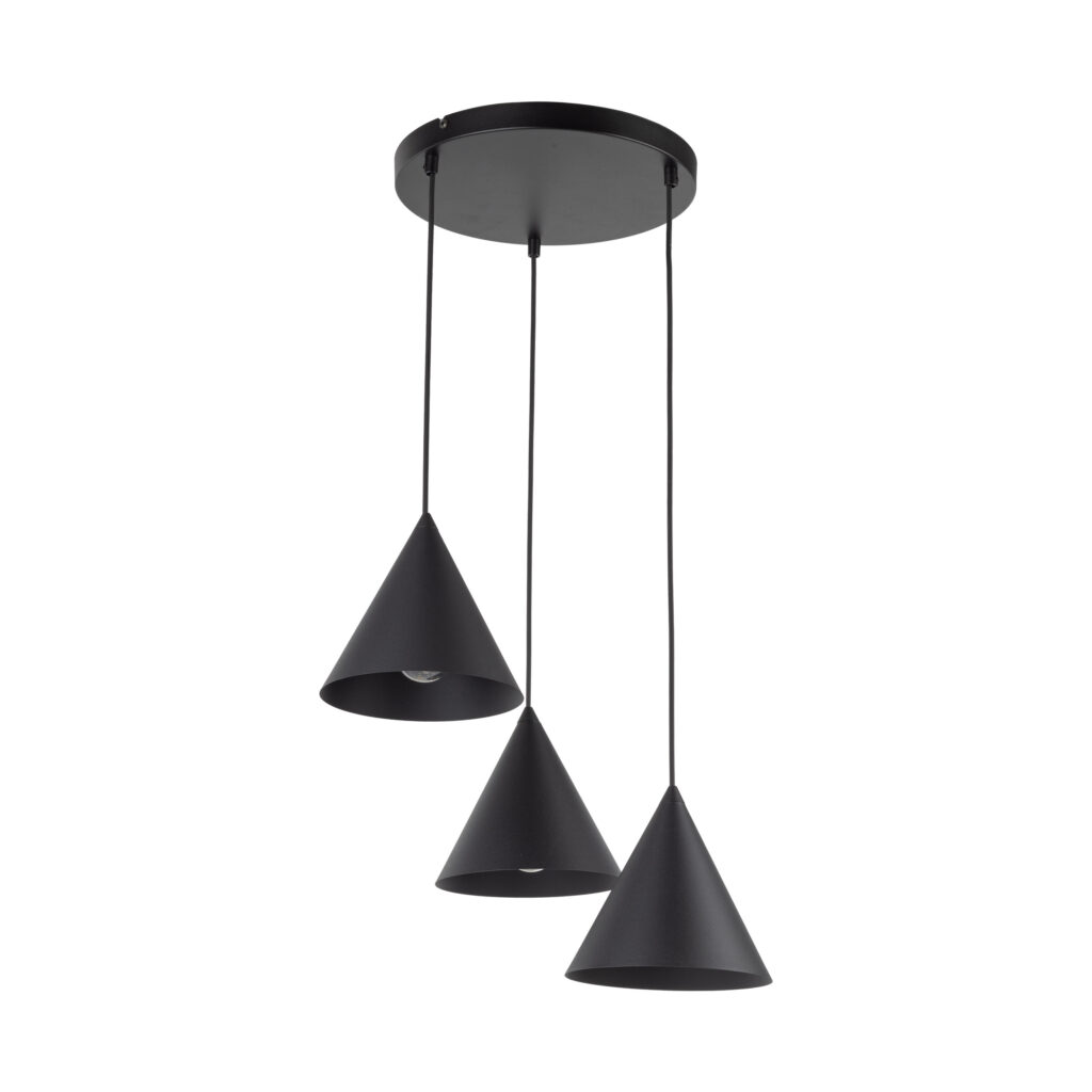 CONO BLACK LAMPA WISZĄCA 3 KOŁO S