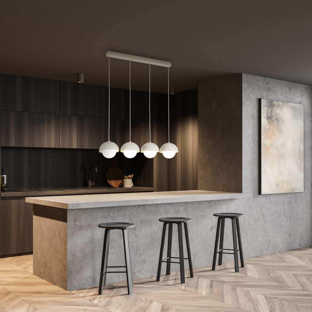 BONO BEIGE LAMPA WISZĄCA 4 LISTWA