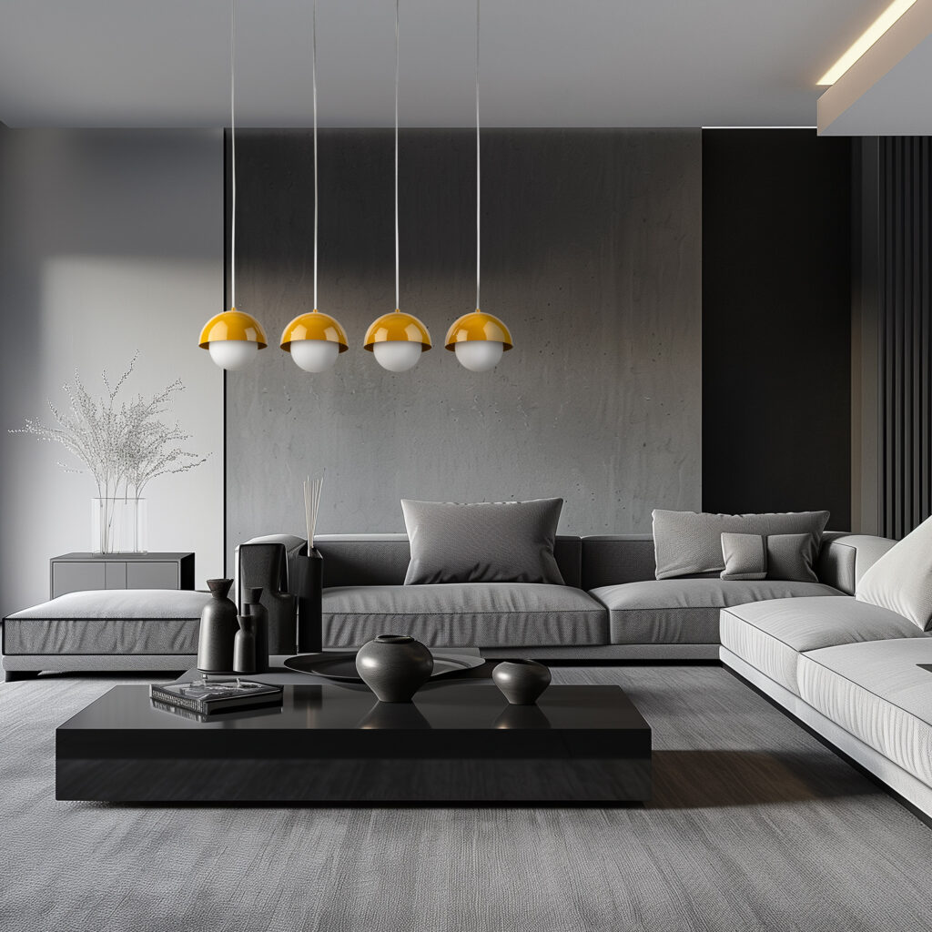 BONO OCHRA LAMPA WISZĄCA 4 LISTWA