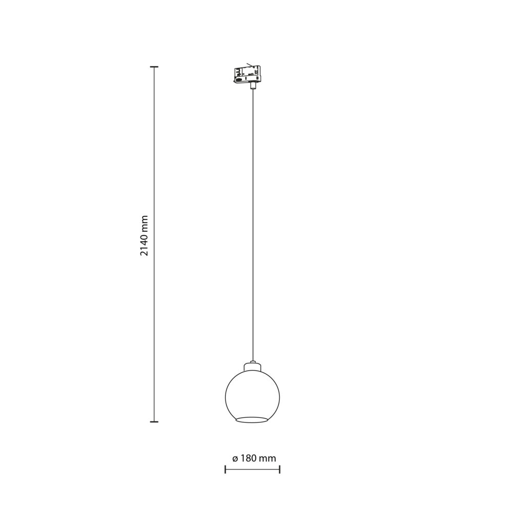 TRACER CUBUS TRANSPARENT TRÓJOBWODOWY 1XE27