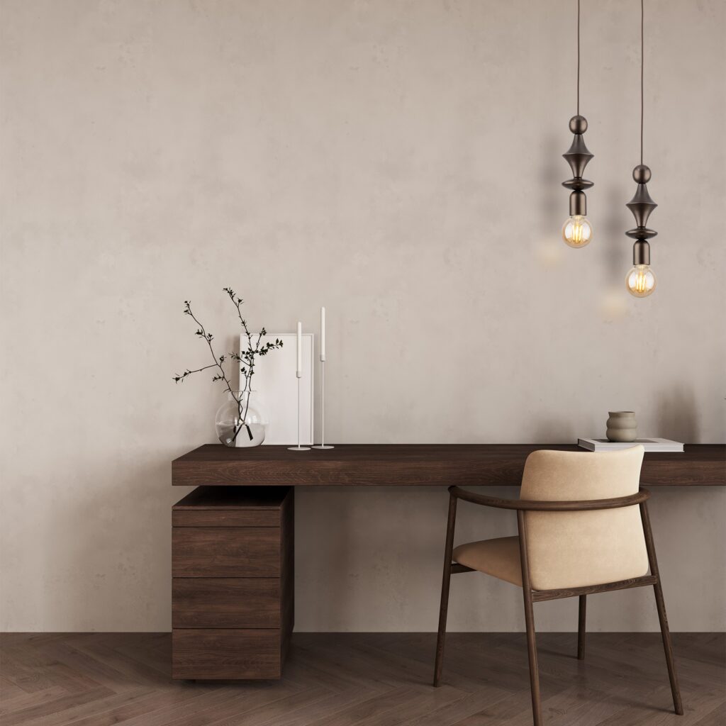 TOWER BROWN LAMPA WISZACA 1XE27