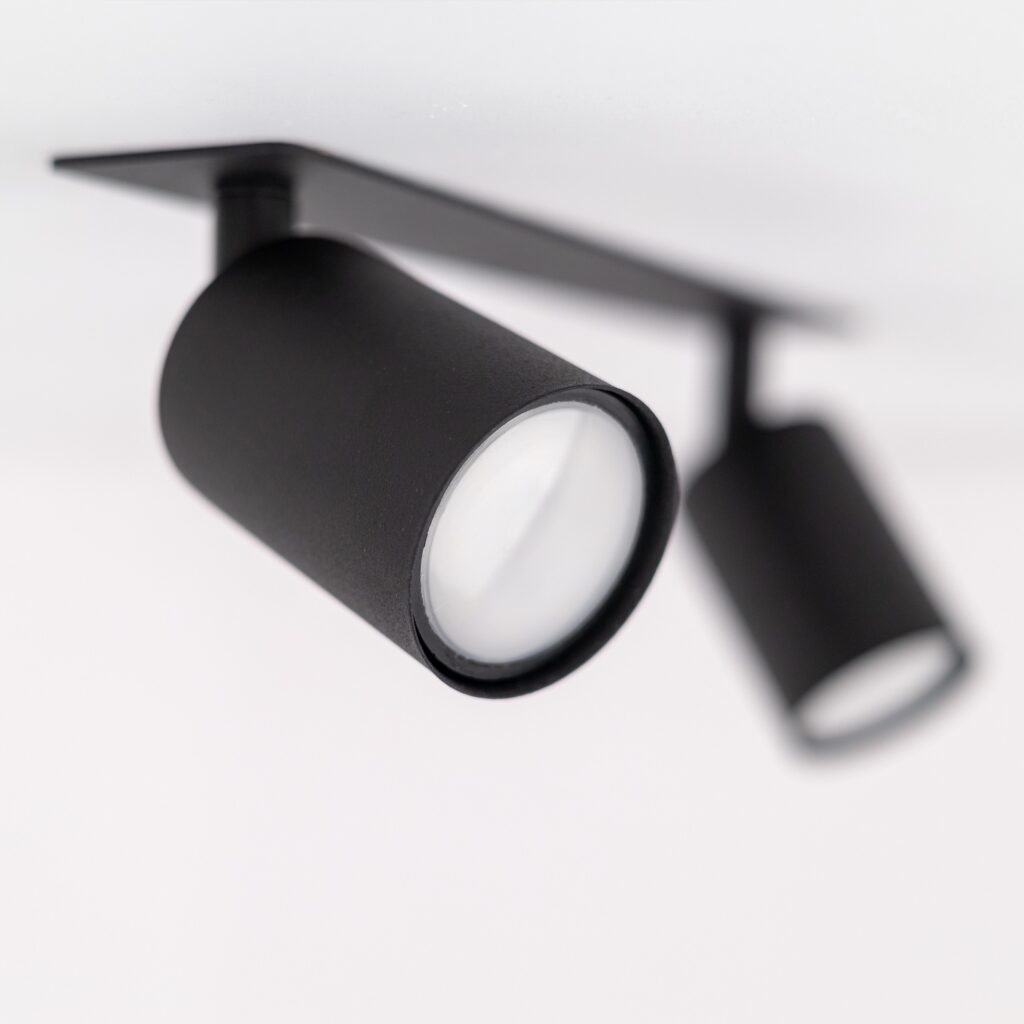 NEX BLACK 2XGU10 LAMPA SUFITOWA PODTYNKOWA