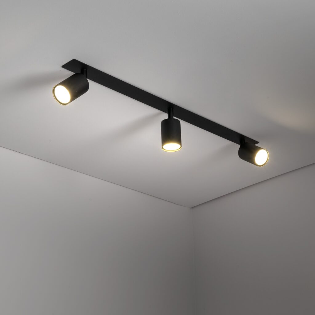 NEX BLACK 3XGU10 LAMPA SUFITOWA PODTYNKOWA
