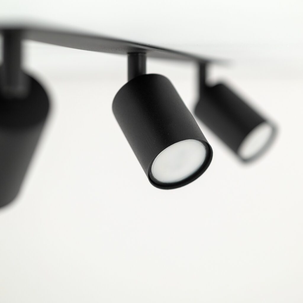 NEX BLACK 3XGU10 LAMPA SUFITOWA PODTYNKOWA