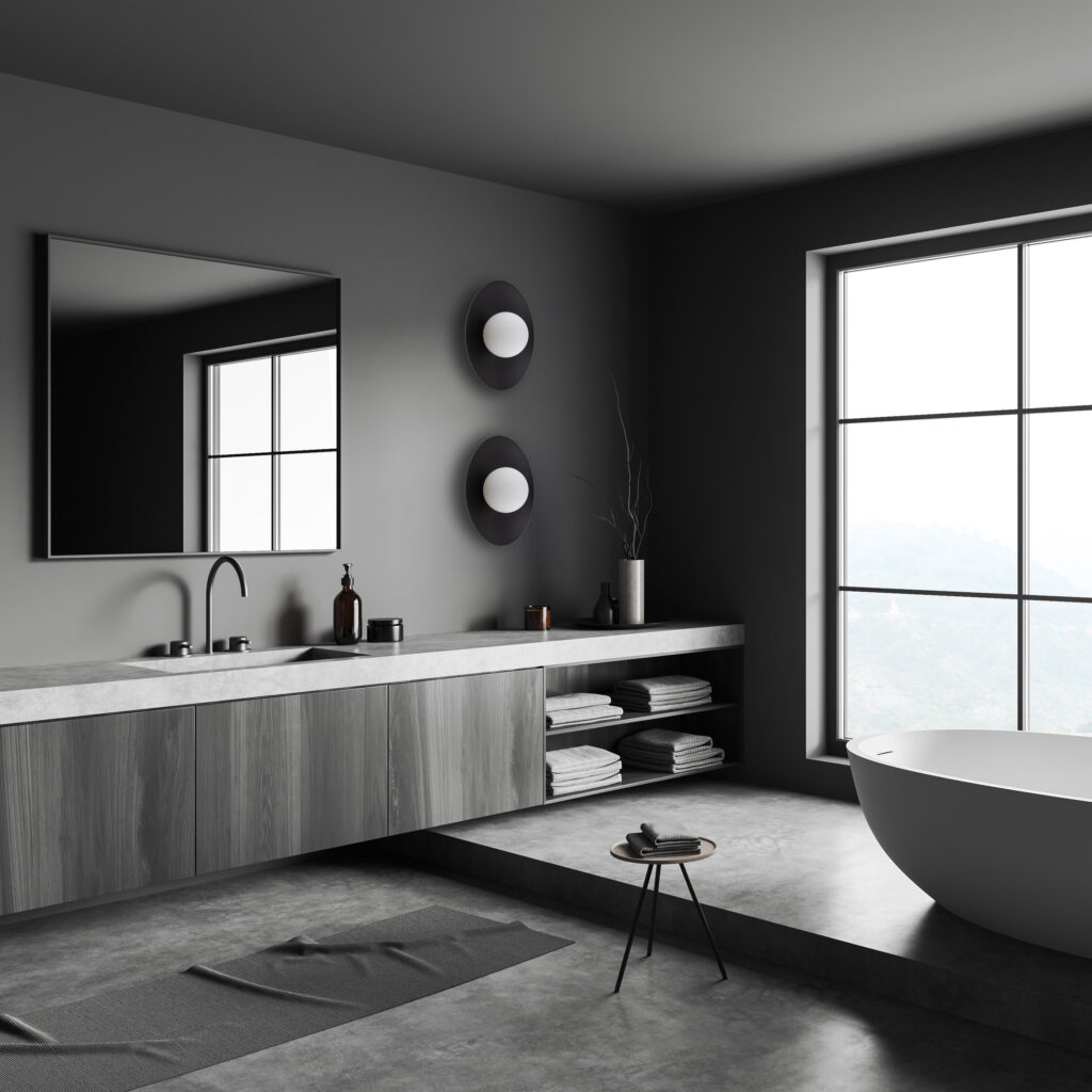 SLATE BLACK GLASS KINKIET 1XG9