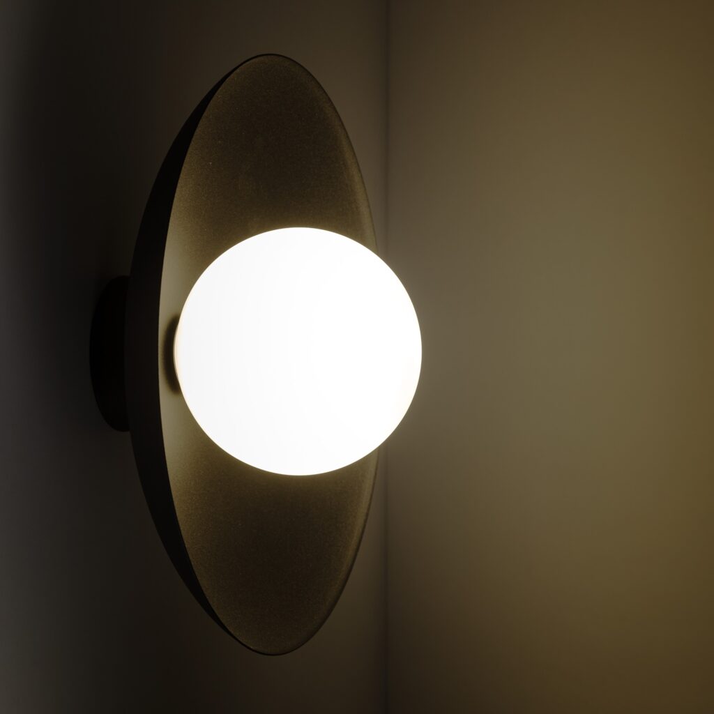 SLATE BLACK GLASS KINKIET 1XG9