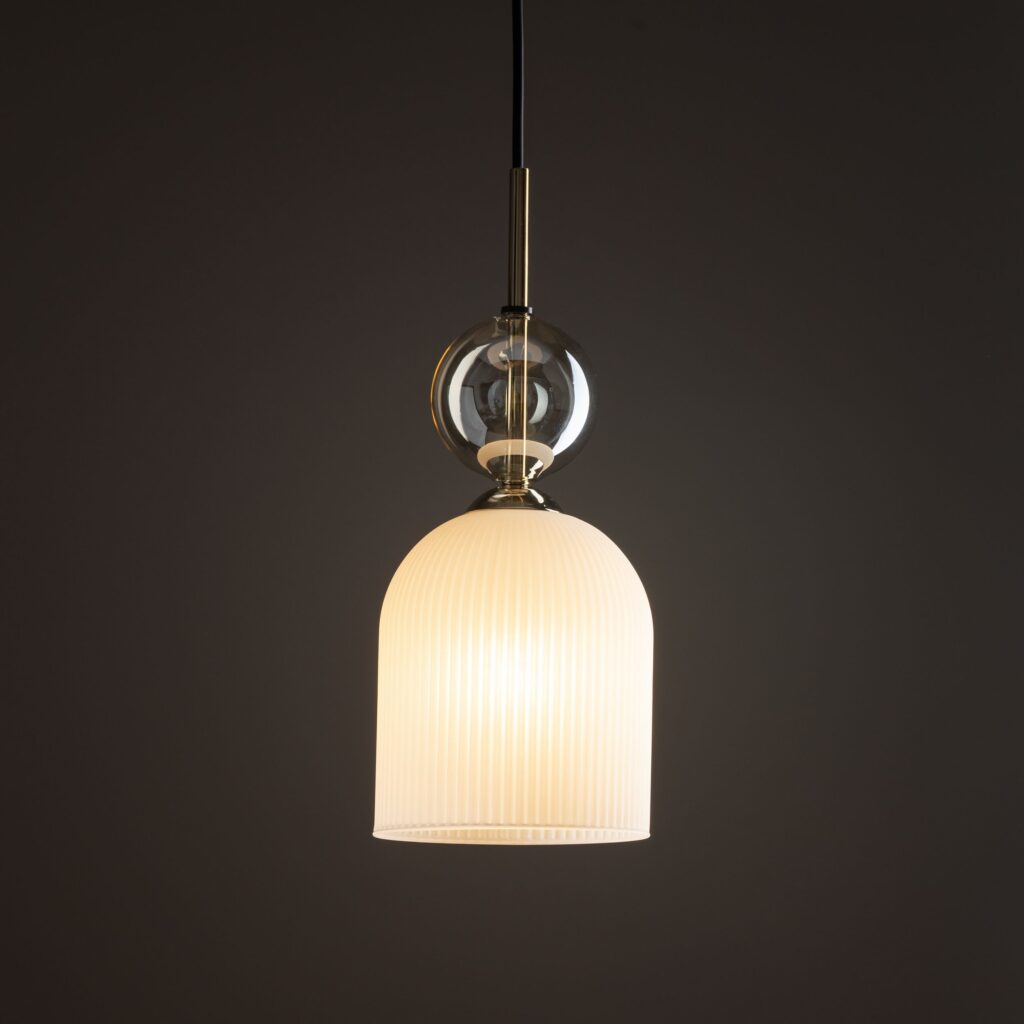 SOPHIA COGNAC WHITE LAMPA WISZACA 1XE14