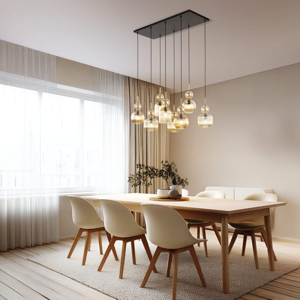 SOPHIA COGNAC LAMPA WISZĄCA 8XE14