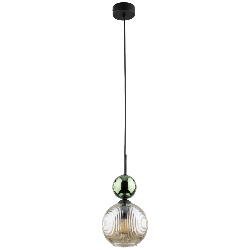 SOPHIA GREEN COGNAC LAMPA WISZĄCA 1XE14