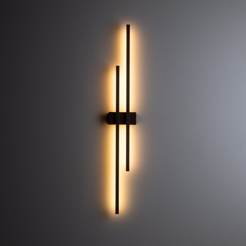 FLASH NEW BROWN WOOD KINKIET 2 LED